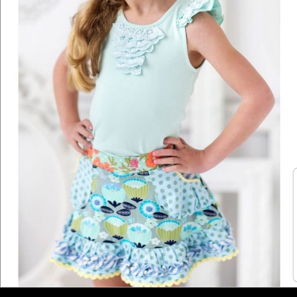 Matilda Jane Spun Sugar Flutter Tank Top Ruffles S